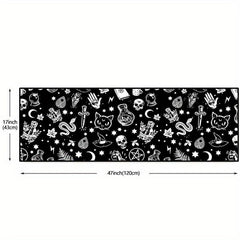 Gothic Kitchen Mat Non Slip Halloween Spooky Kitchen Rugs Goth Rug