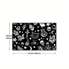 Gothic Kitchen Mat Non Slip Halloween Spooky Kitchen Rugs Goth Rug