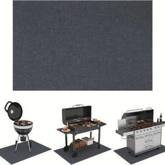 Outdoor Grill Mat Non Slip BBQ Grill Floor Mat Fireproof Mat