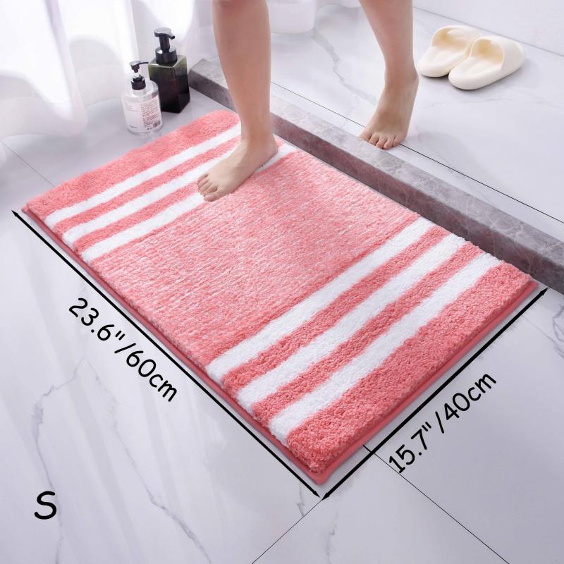 Soft Cozy Absorbent Shaggy Bath Mat Durable Thick Bathroom Rug Non Slip