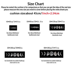 3D Printed Antislip Kitchen Rug Mat Moon Soft Bath Mat