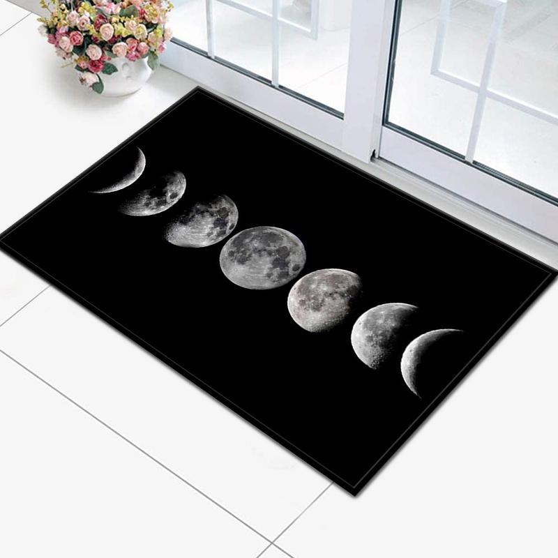3D Printed Antislip Kitchen Rug Mat Moon Soft Bath Mat