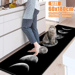 3D Printed Antislip Kitchen Rug Mat Moon Soft Bath Mat