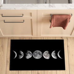 3D Printed Antislip Kitchen Rug Mat Moon Soft Bath Mat
