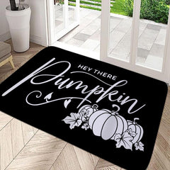 Water Absorbing Anti Slip Mud & Sand Scraping Door Mat Pumpkin Check Pattern