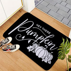 Water Absorbing Anti Slip Mud & Sand Scraping Door Mat Pumpkin Check Pattern
