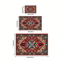 Boho Vintage Area Rug Persian Anti-fatigue Kitchen Mat Soft Faux Sheepskin Floor