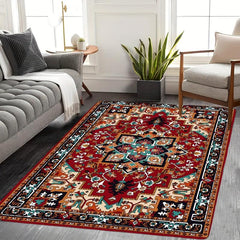 Boho Vintage Area Rug Persian Anti-fatigue Kitchen Mat Soft Faux Sheepskin Floor