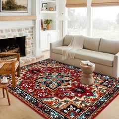 Boho Vintage Area Rug Persian Anti-fatigue Kitchen Mat Soft Faux Sheepskin Floor