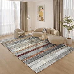 Vintage Wood Print Area Rug Distressed Mat for Living Room Bedroom
