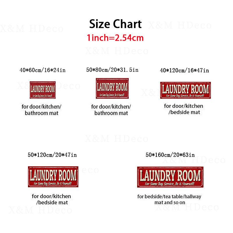 Waterproof Laundry Room Rug Stain Resistant Nonslip Cushioned Floor Mat