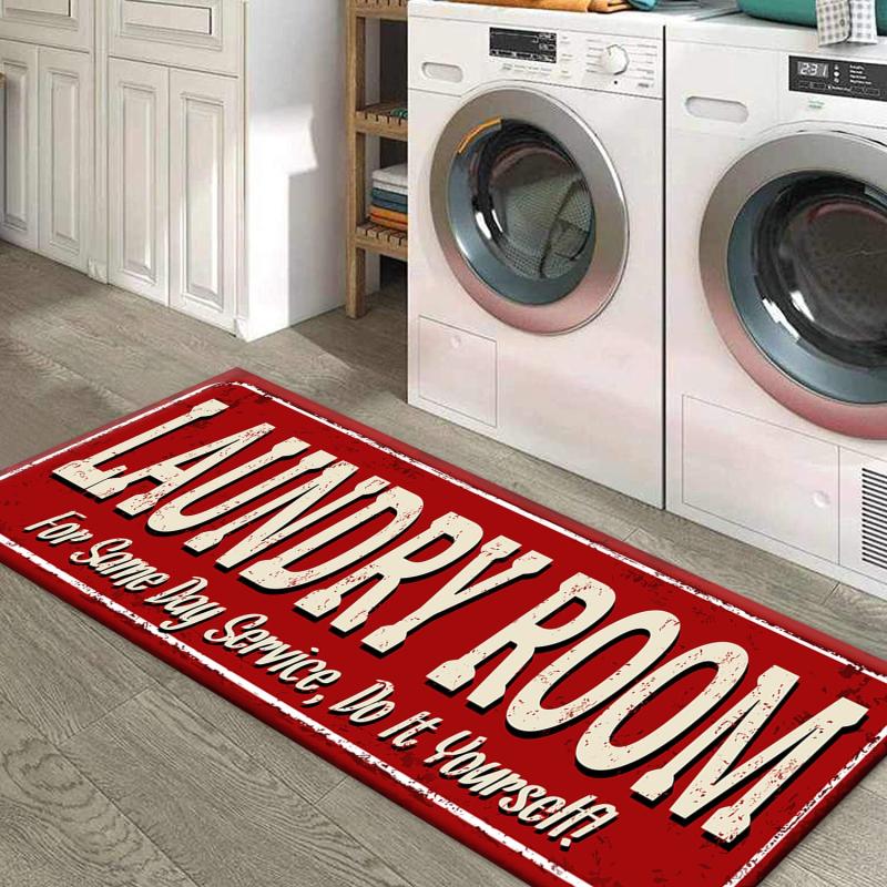 Waterproof Laundry Room Rug Stain Resistant Nonslip Cushioned Floor Mat