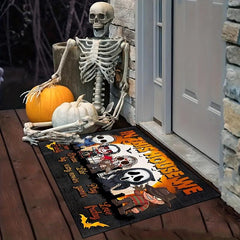 Halloween Door Mat Horror Print Creative Doormat Non-Slip Floor Rug