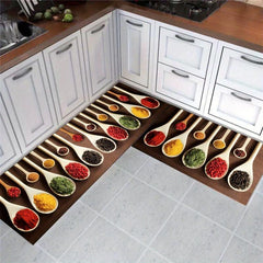 2pcs Anti Fatigue Kitchen Rugs Non Slip Cushioned