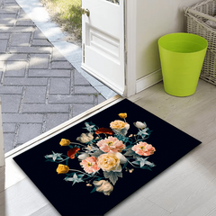 Flower Pattern Area Rug Non Slip Indoor Carpet Doorway Mat Home Decoration