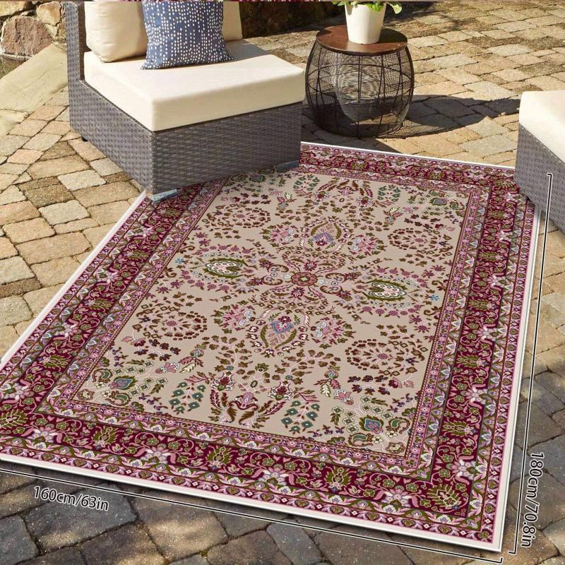 Boho Vintage Rug Washable Floor Carpet For Living Room Bedroom 16x24in