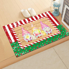 Santa Claus Carpet Home Decoration Floor Mat Soft Water Absorbent