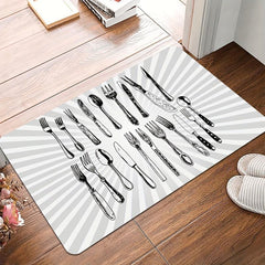 Soft Kitchen Mat Anti Slip Polyester Carpet Absorbent Bath Mat