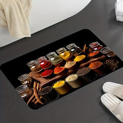 Boho Kitchen Rugs Set - Non Slip Cushioned Flannel Mats