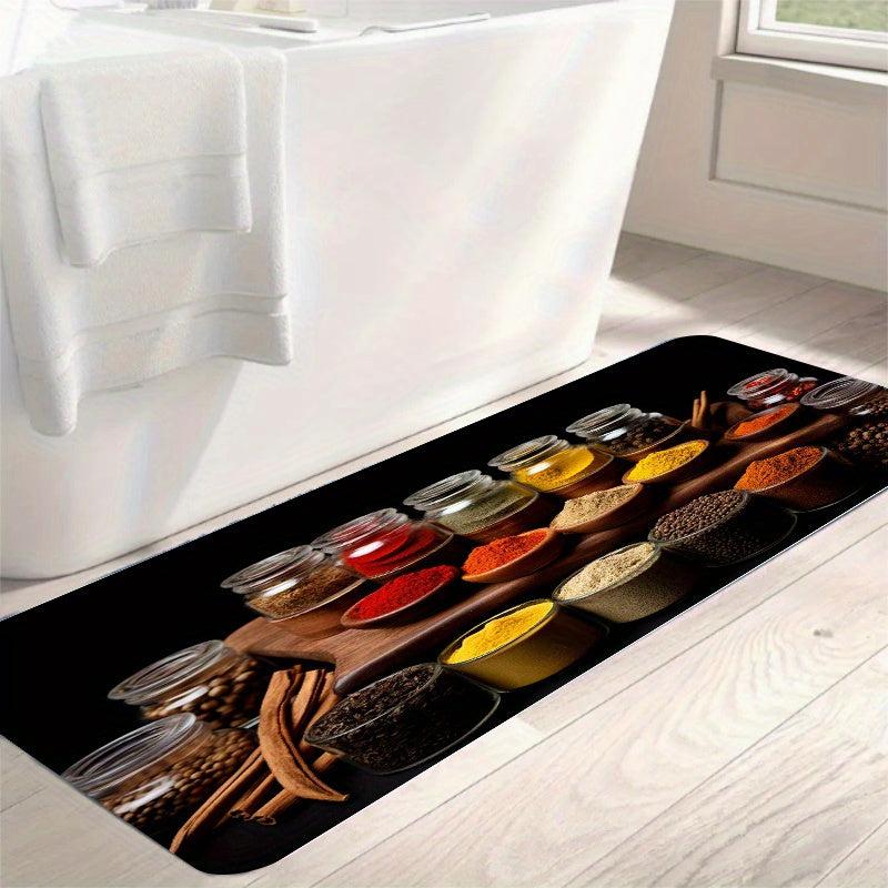 Boho Kitchen Rugs Set - Non Slip Cushioned Flannel Mats