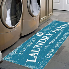 Anti-Skid Waterproof Laundry Mat Retro Pattern Kitchen Bathroom Decor