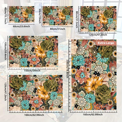 Decor Rug Ho Flowers Non-slip Resistant Rug Machine Washable Waterproof Carpet