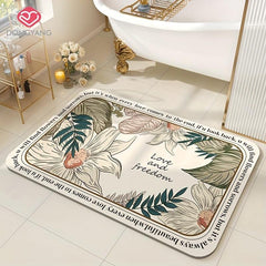Soft Diatom Mud Mat Vintage Rapid Water Absorbent Washable Bath Rug