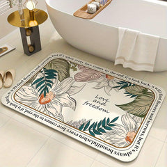 Soft Diatom Mud Mat Vintage Rapid Water Absorbent Washable Bath Rug