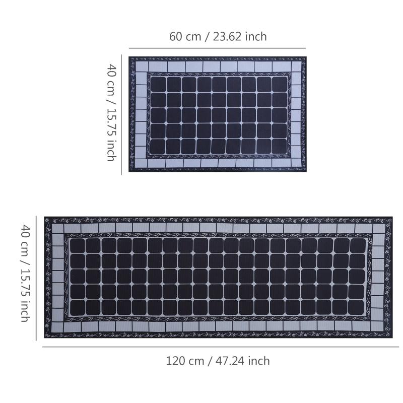Modern Patterned Kitchen Mat Machine Washable Non-slip Soft Rug Doormat