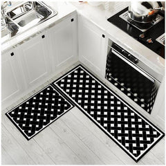 Modern Patterned Kitchen Mat Machine Washable Non-slip Soft Rug Doormat