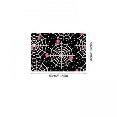 Halloween Spider Web Printed Mat Soft Carpet Room Decor