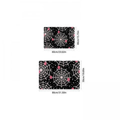 Halloween Spider Web Printed Mat Soft Carpet Room Decor