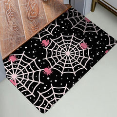 Halloween Spider Web Printed Mat Soft Carpet Room Decor
