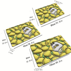 3D Diatom Mud Bath Mat Fruit Non Slip Bathroom Rug Ultra Soft Water Absorbent
