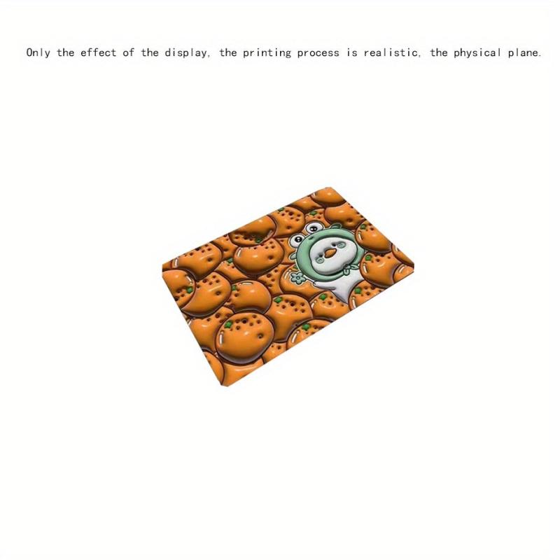 3D Diatom Mud Bath Mat Fruit Non Slip Bathroom Rug Ultra Soft Water Absorbent