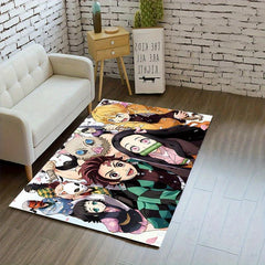 Anime Game Character Crystal Velvet Area Rug Non-slip Stain Resistant Waterproof