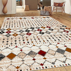 Nordic Style Geometric Kitchen Rug Soft Thickened Floor Mat Non-slip