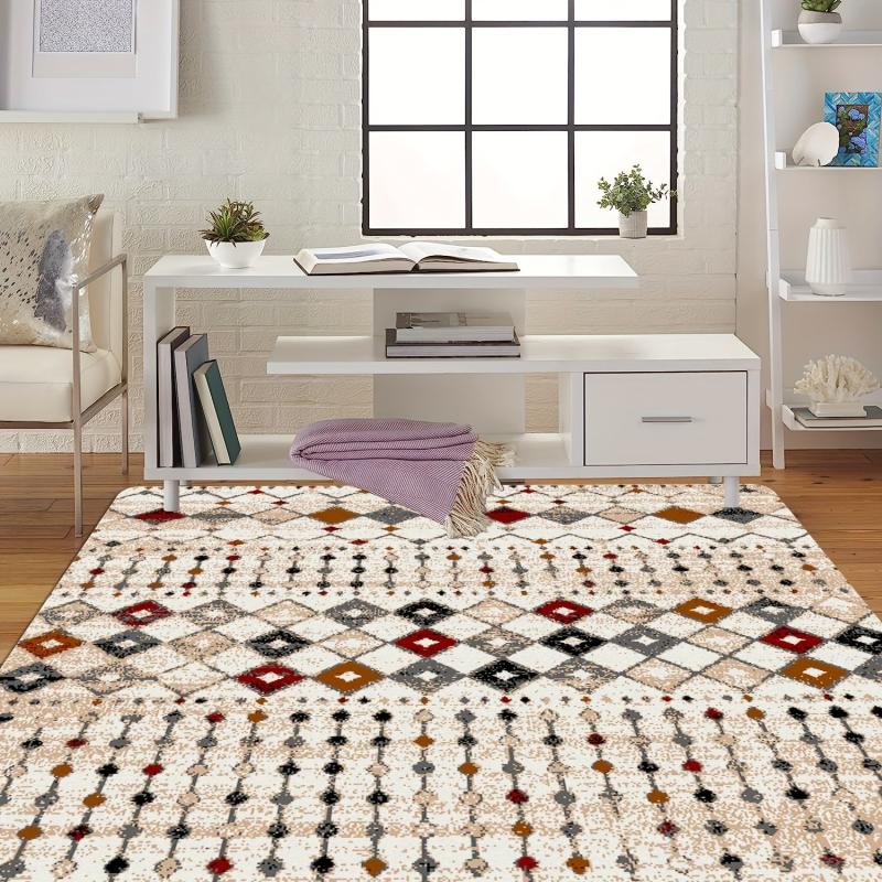 Nordic Style Geometric Kitchen Rug Soft Thickened Floor Mat Non-slip