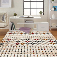 Nordic Style Geometric Kitchen Rug Soft Thickened Floor Mat Non-slip
