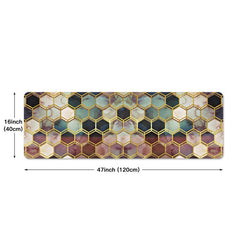 Hexagon Pattern Floor Mat Modern Kitchen Rug Indoor Carpet