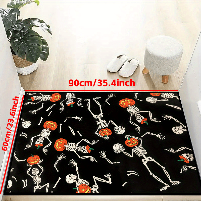 Skull Pumpkin Doormat Halloween Horror Decoration