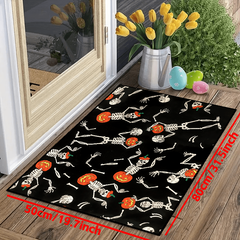 Skull Pumpkin Doormat Halloween Horror Decoration