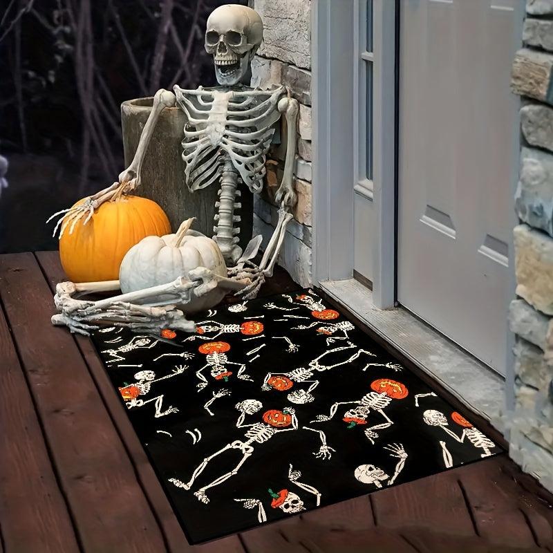 Skull Pumpkin Doormat Halloween Horror Decoration