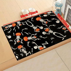 Skull Pumpkin Doormat Halloween Horror Decoration