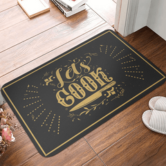 1pc Cook Kitchen Rug Letter Printing Floor Mat Household Kitchen Mat