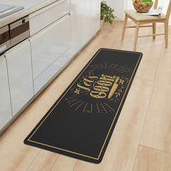 1pc Cook Kitchen Rug Letter Printing Floor Mat Household Kitchen Mat