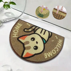 Silk Ring Door Mats Cat Bathroom Anti-Skid Rug Waterproof Doormat