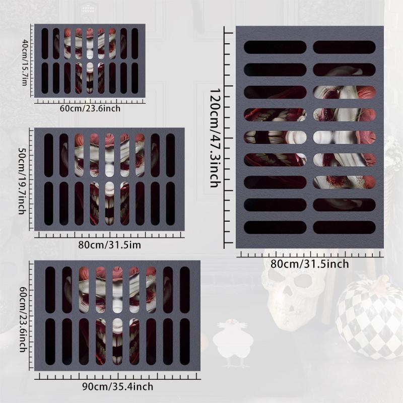 Halloween 3D Illusion Clown Door Mat - Non Skid Carpet