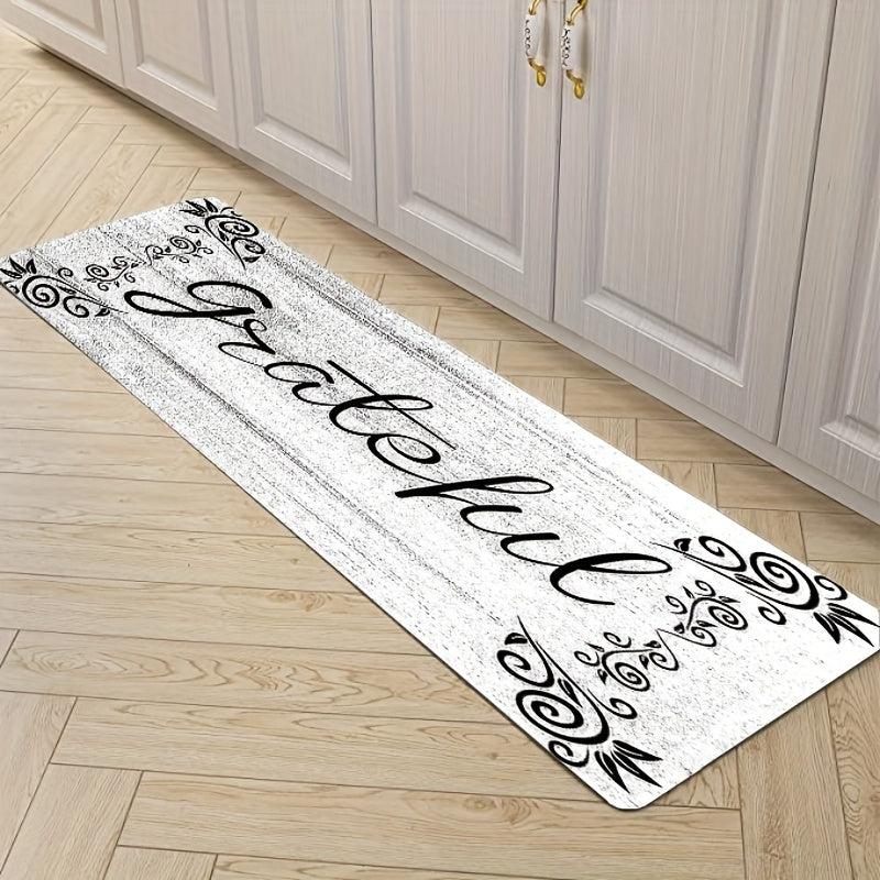 Soft Absorbent Bathroom Rug Letter Carpet Mat Waterproof Mat