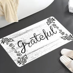 Soft Absorbent Bathroom Rug Letter Carpet Mat Waterproof Mat